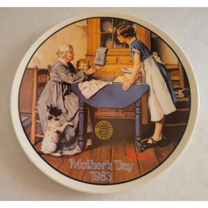 Vtg 1983 Knowles N. Rockwell Two Cups Measure of Love w/ COA & Box #4183I